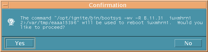 Boot Confirmation Dialog Box