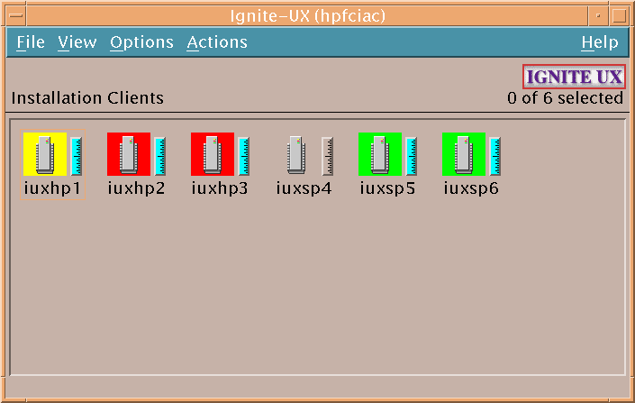 Ignite-UX Graphical User Interface